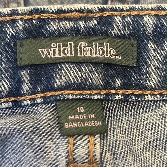 🎁 3 for 30 WILD Fable Highest Rise Cutoff Jean Shorts Size 10 Medium Wash Fray - Picture 12 of 13